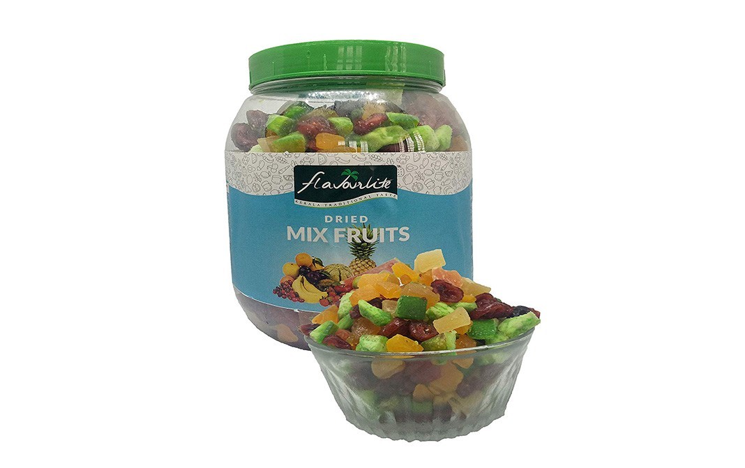 Flavourlite Dried Mix Fruits    Plastic Jar  500 grams